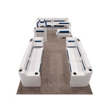 Wise DLX Full Lounge with Swingback Cooler Pontoon Furniture Set Image