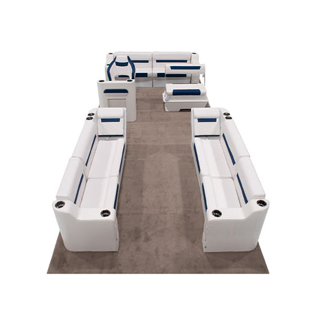 Wise DLX Full Lounge with Swingback Cooler Pontoon Furniture Set Image