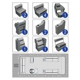 DLX Full Lounge with Swingback Cooler Pontoon Seat Package