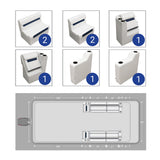 Wise DLX White and Mariner Front Lounge Pontoon Furniture Set Picture