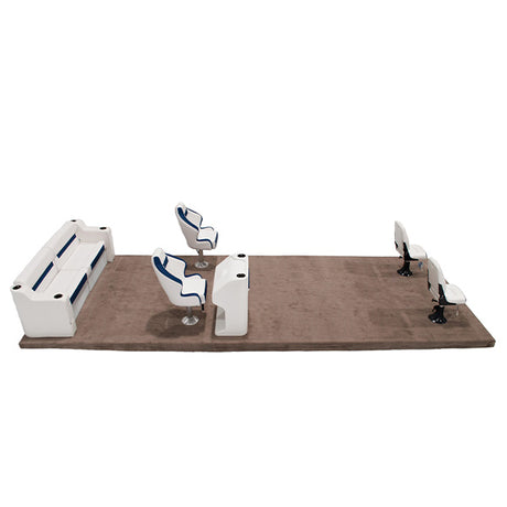 Wise DLX 18-22' Rear Bench Fishing Pontoon Furniture Set Thumbnail Image