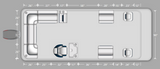 DLX 18-22' Rear L with Front Lounge Fishing Pontoon Seat Package Layout and Dimension
