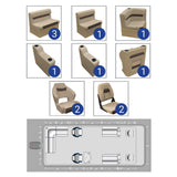 DLX 18-22' Rear L Fishing Pontoon Seat Package