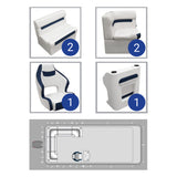 DLX Rear L Pontoon Seat Package