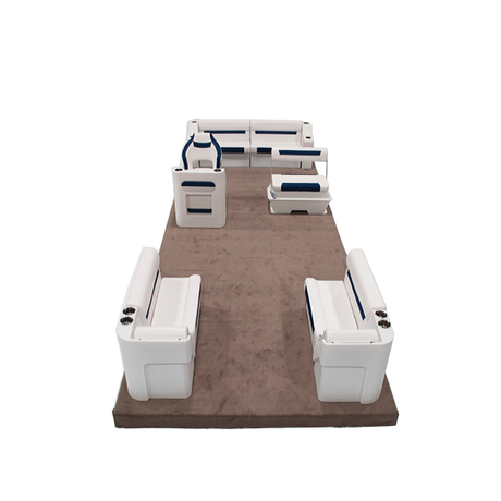 Wise DLX 18'-22' Swingback Full Pontoon Furniture Set image