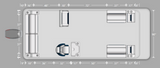 Wise DLX 18'-22' Swingback Full Pontoon Furniture Set layout and dimension