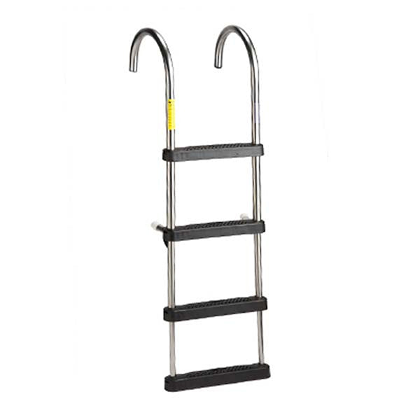 EEz-In Telescoping Stainless Steel Pontoon Ladder w/ Deck Mounting Cups