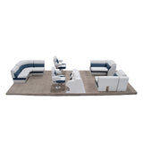 Sunset Dual Bucket Rear L & Front Lounge Pontoon Seat Package Thumbnail Image